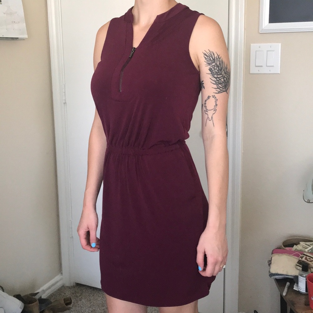 Plum/burgundy mini dress